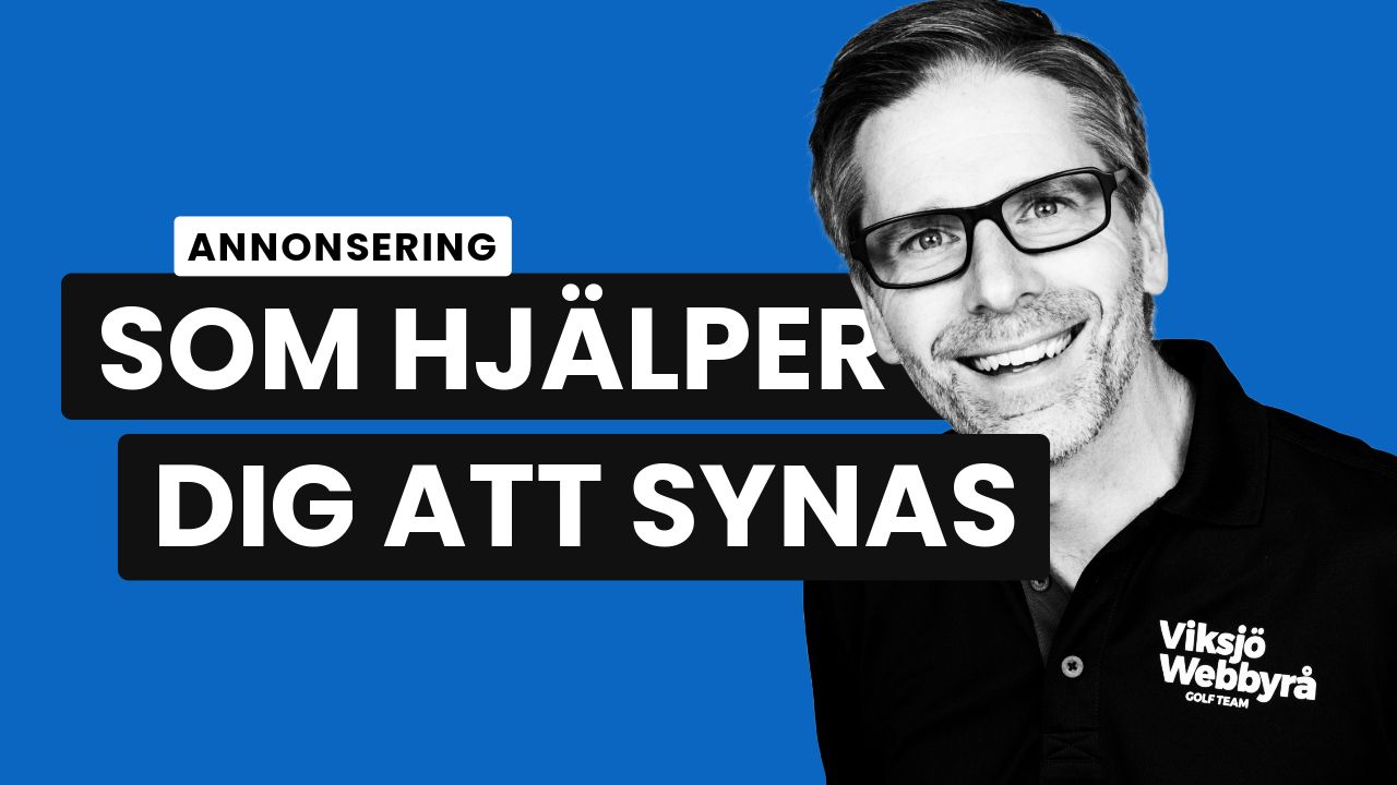Bild med texten Annonsering som hjälper dig att synas.